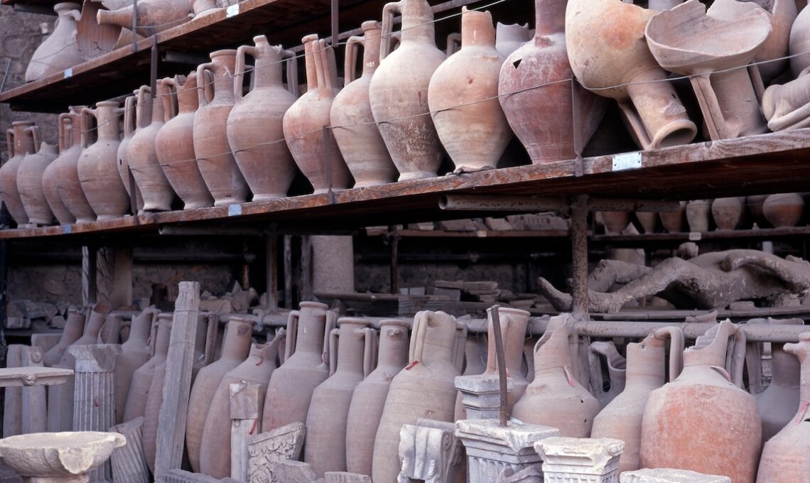 Ancient Roman artefacts Pompeii